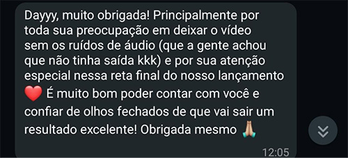 Depoimento cliente 2